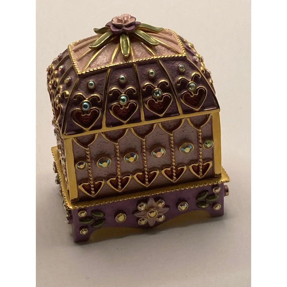 Vintage‎ Joan Rivers Enamel Mini Jewelry Box Trinket